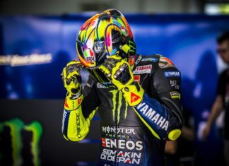 Valentino Rossi's current MotoGP helmet used in test